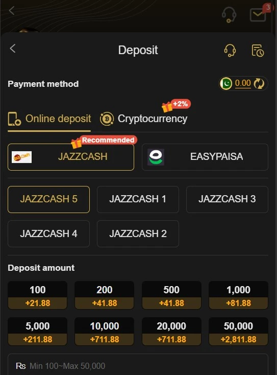 How to deposit in J188 the image shows the ways and feasible methods to deposits